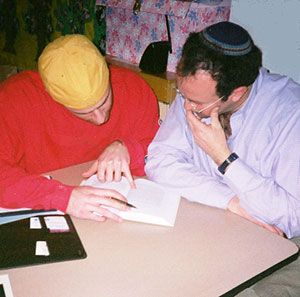 A Christian and a Jewish scholar discuss biblical interpretation (Ulm, 1483)